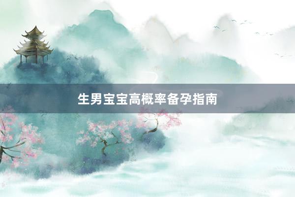 生男宝宝高概率备孕指南