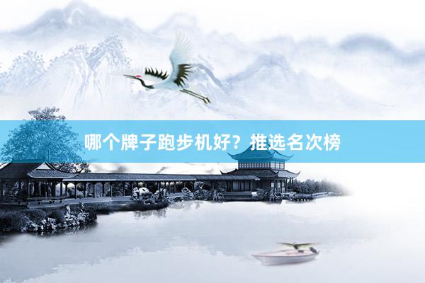 哪个牌子跑步机好？推选名次榜